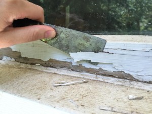 Scrape and Paint Your Window Frames
